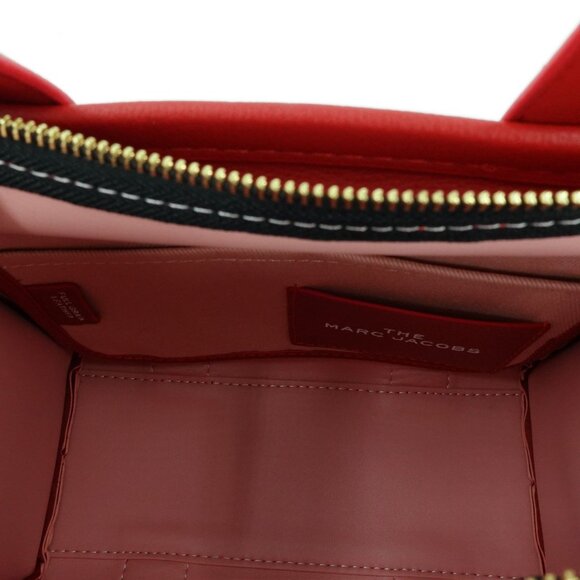 Marc Jacobs Women's The Small Tote Leather Bag Red OS - Picture 12 of 16